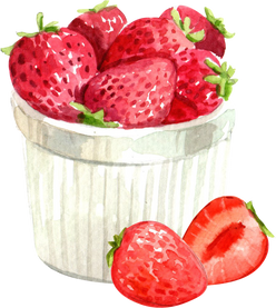Fresh Strawberries Illustration
